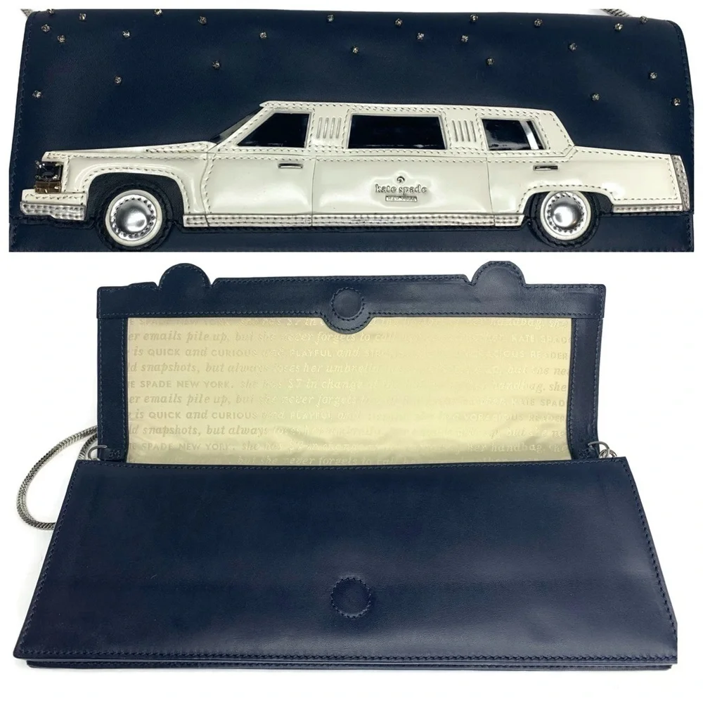 Kate Spade ♠️ Limo Limousine Clutch Wedding Prom Novelty Bag